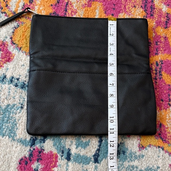 The Drop Black Faux Leather Wristlet Clutch - Picture 3 of 10